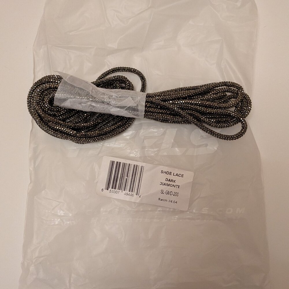 New Hella Heels Dark Diamonte Shoe Laces